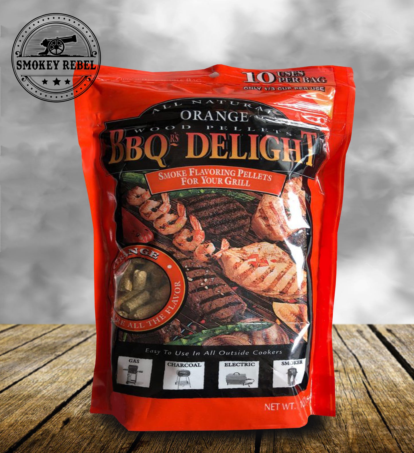 BBQr’s Delight Orange Pellets – 450g Sampler Bag