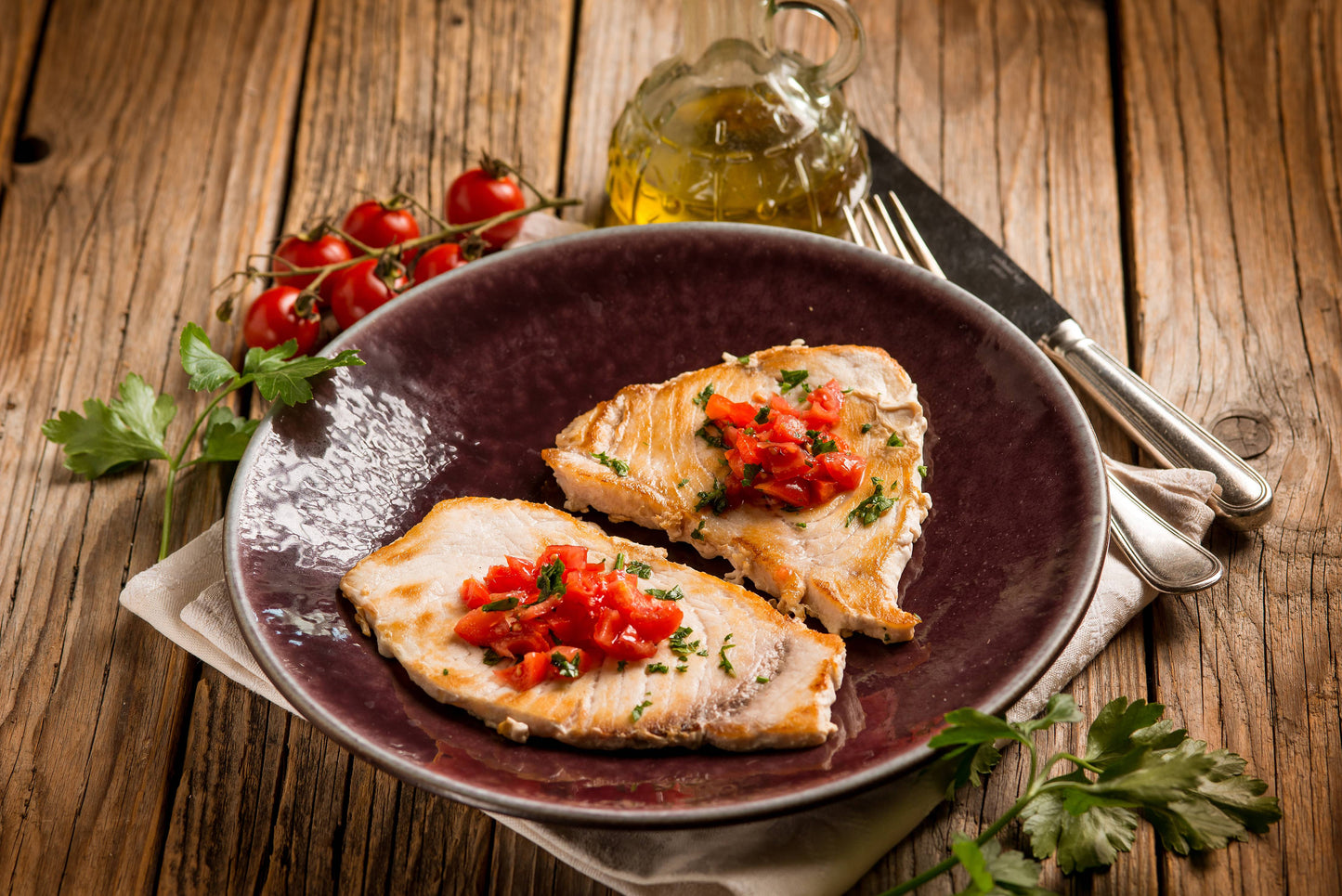 Grilled Swordfish with Smoky Tomato Salsa