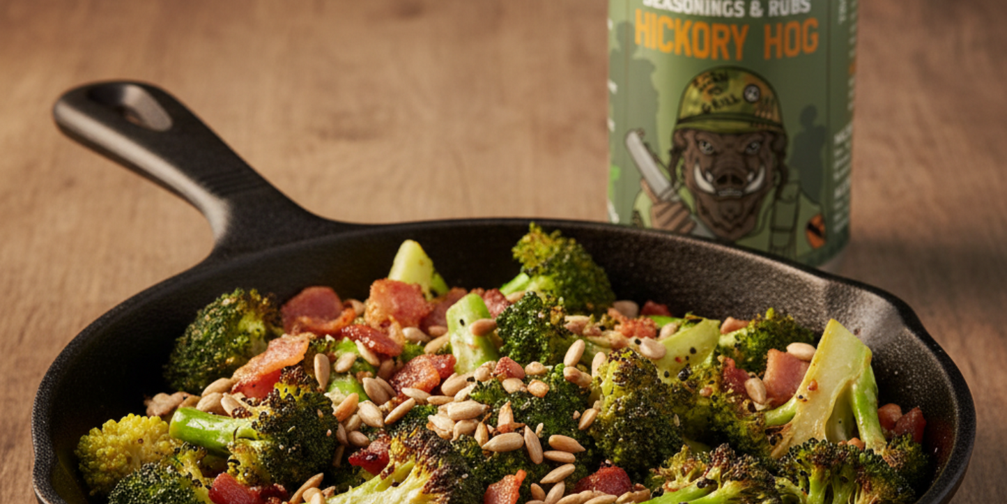 Pan-Fried Broccoli with Bacon