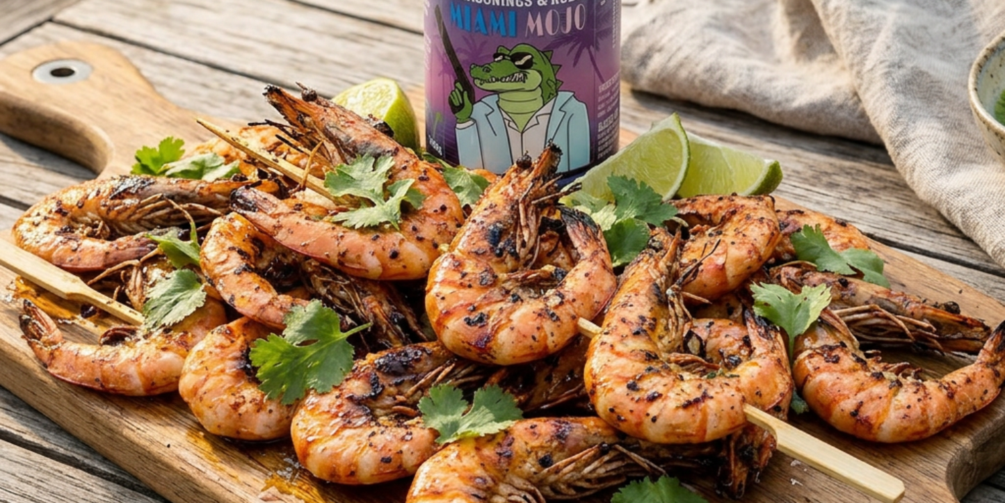 Garlic Lime Mojo Grilled Prawns