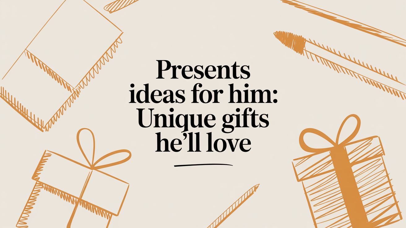 Presents ideas for him: unique gifts he'll love