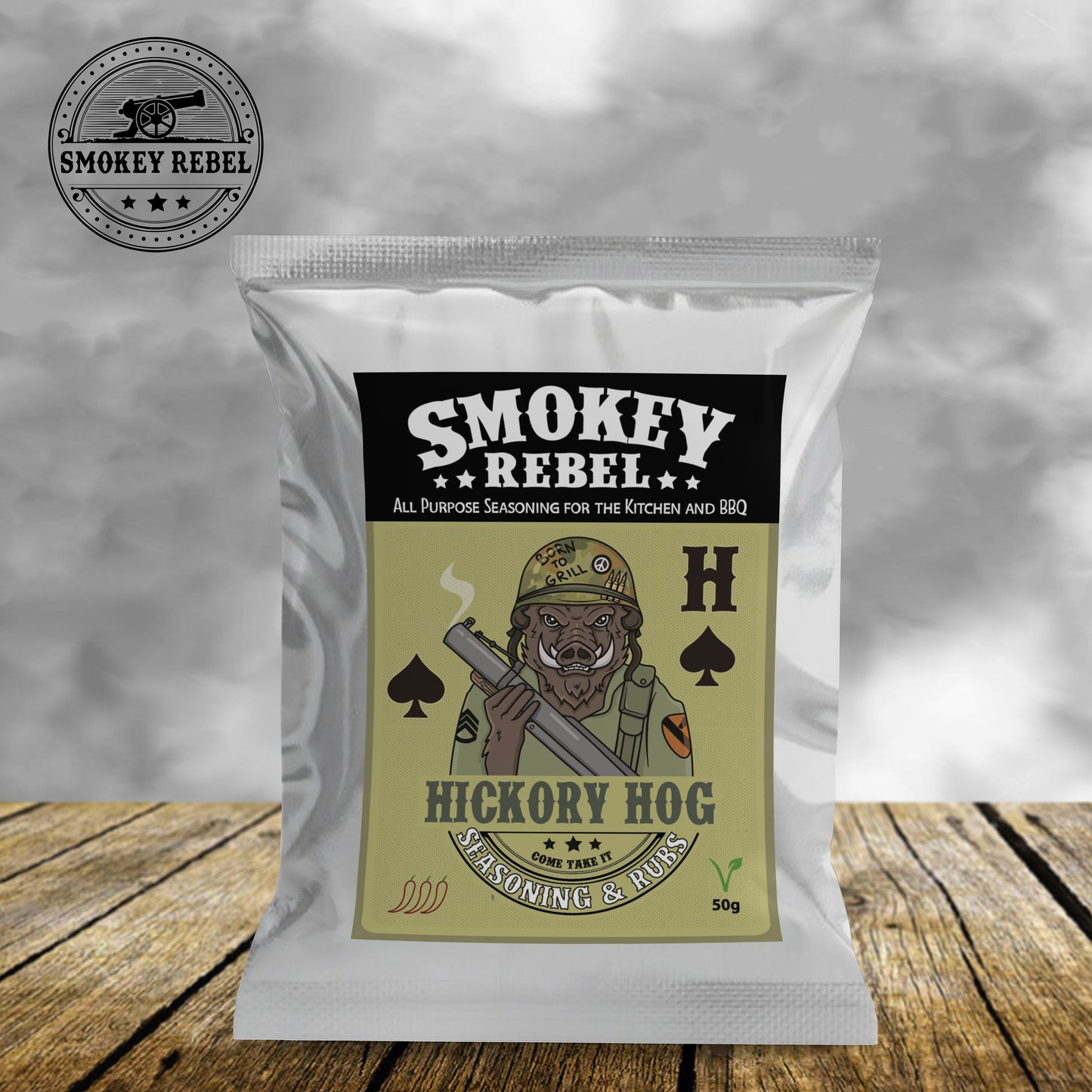 
                  
                    Smokey Rebel Hickory Hog Rub Packet (50g)
                  
                