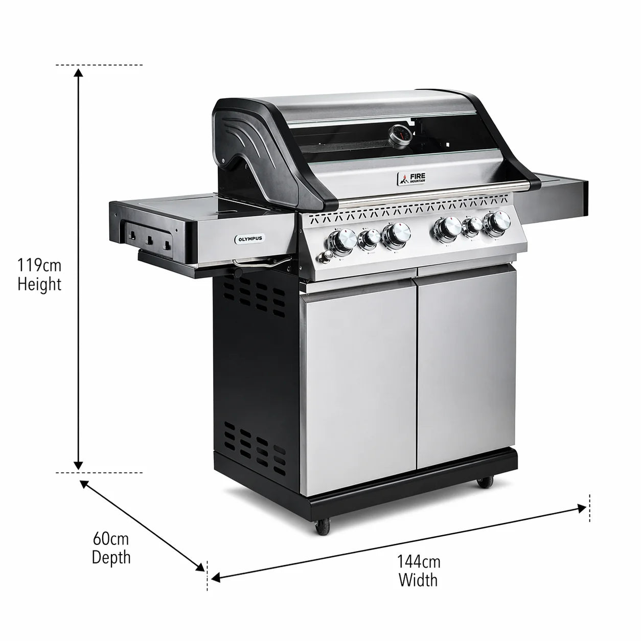 
                  
                    Fire Mountain Olympus Stainless Steel 6 Burner Gas BBQ (4+2)
                  
                