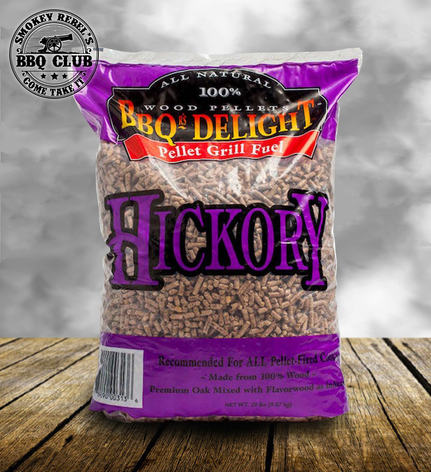 BBQr's Delight Hickory Pellets – 9kg Pure Hardwood BBQ Smoking
