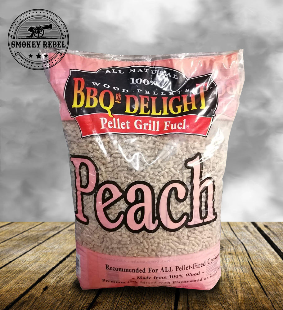 Peach Smoker Pellets – 9kg BBQr's Delight Mild Fruitwood Smoking