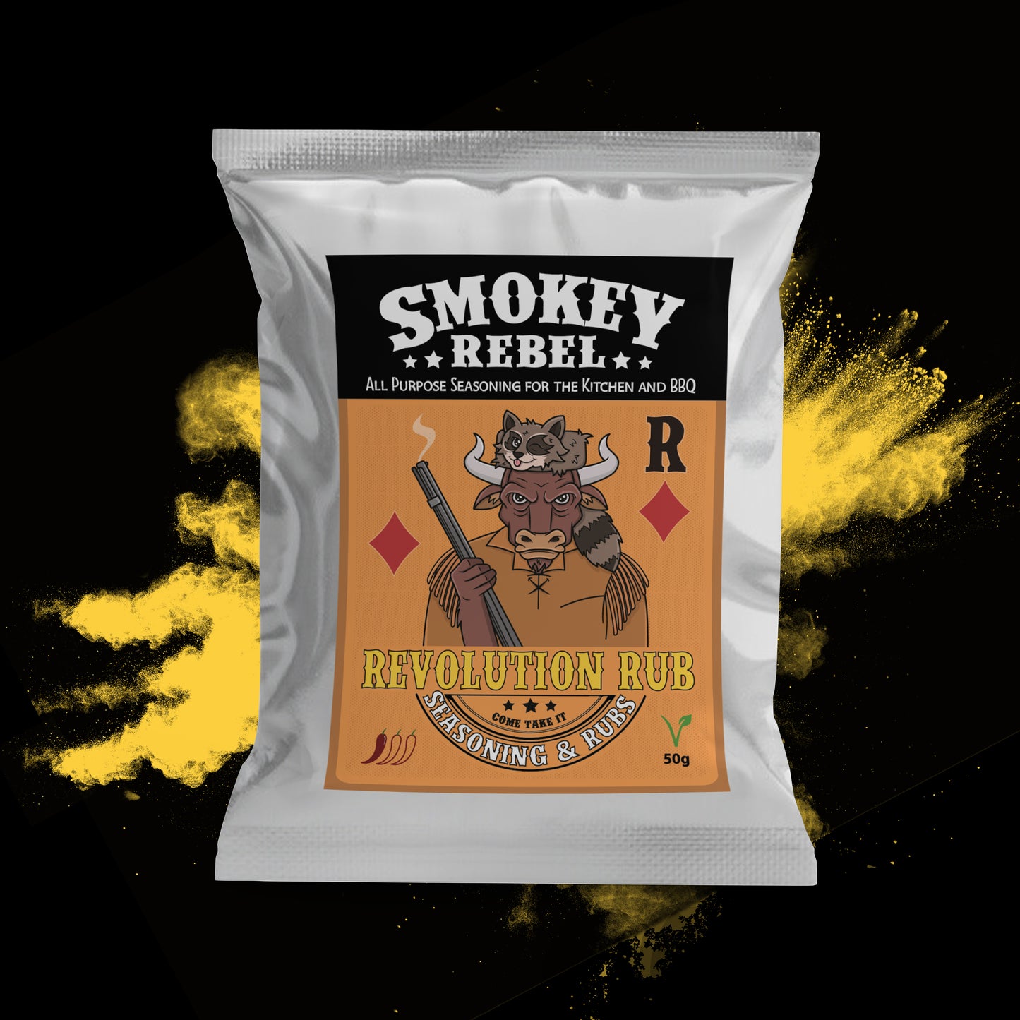 
                  
                    Smokey Rebel Revolution Rub Packet (50g)
                  
                