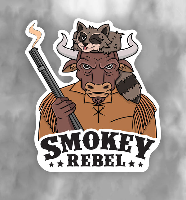Smokey Rebel Revolution Sticker 8.4cm × 9.5cm