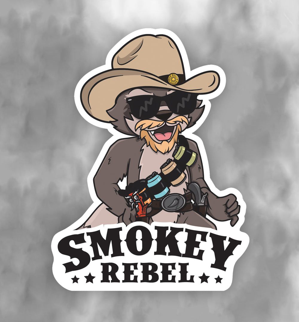 Smokey Rebel Texas Red Sticker 7.2cm × 9.5cm