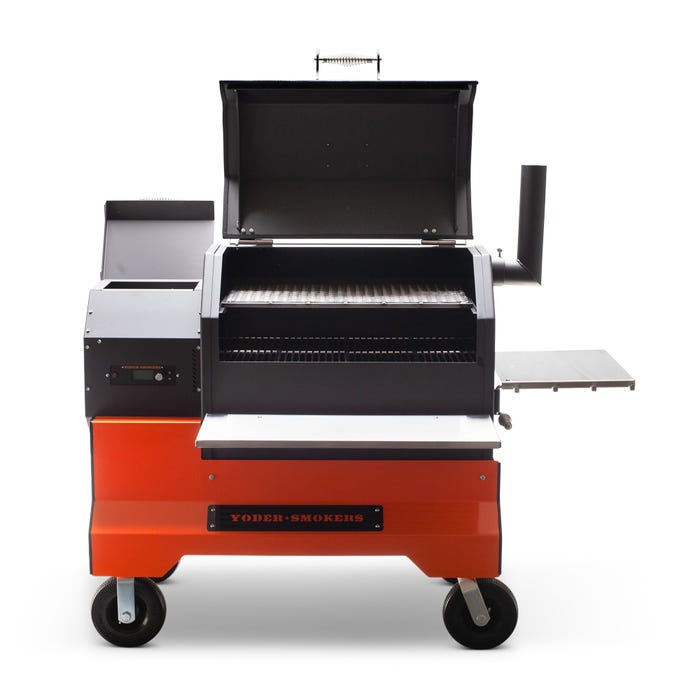 
                  
                    Yoder Smokers YS640s Pellet Grill with ACS on Comp Cart – Orange
                  
                
