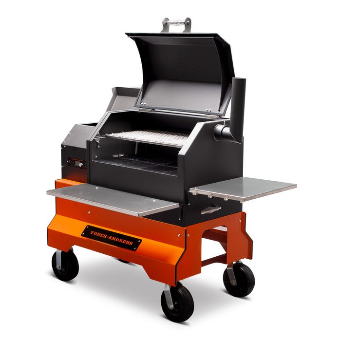 
                  
                    Yoder Smokers YS640s Pellet Grill with ACS on Comp Cart – Orange
                  
                