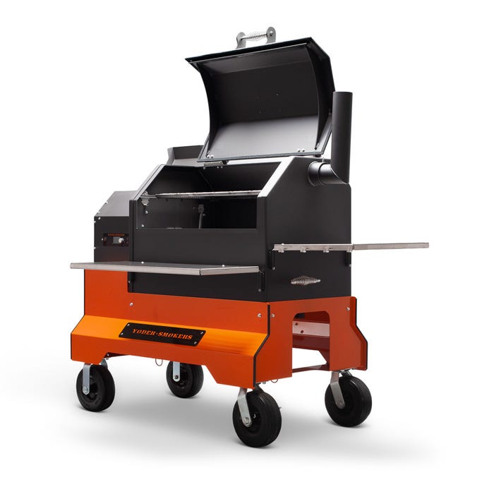 
                  
                    Yoder Smokers YS640s Pellet Grill with ACS on Comp Cart – Orange
                  
                