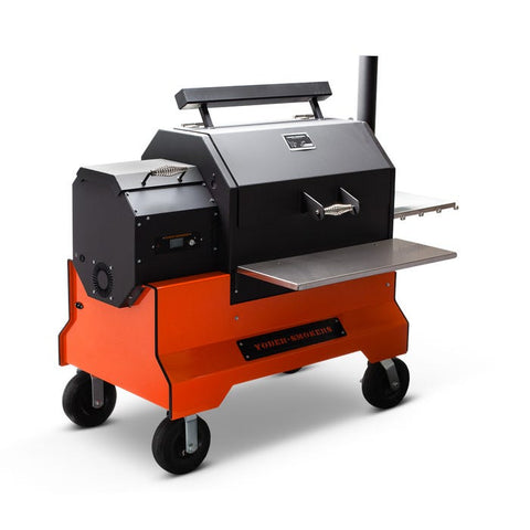 Yoder Smokers YS640s Pellet Grill with ACS on Comp Cart – Orange