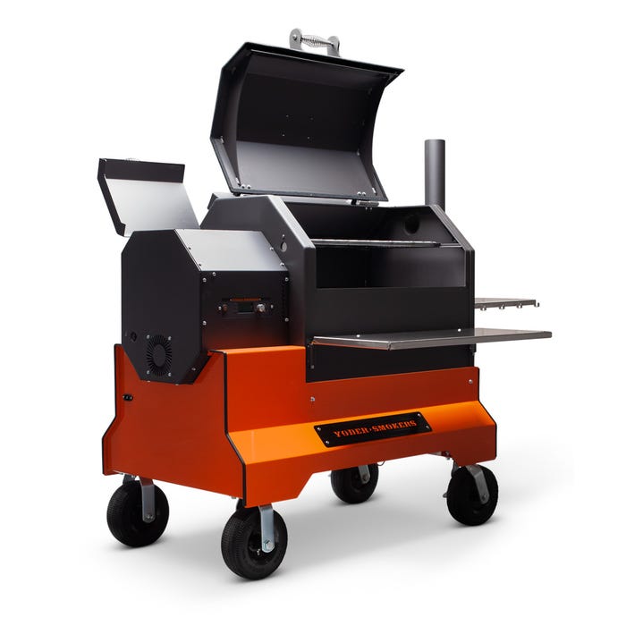 
                  
                    Yoder Smokers YS640s Pellet Grill with ACS on Comp Cart – Orange
                  
                