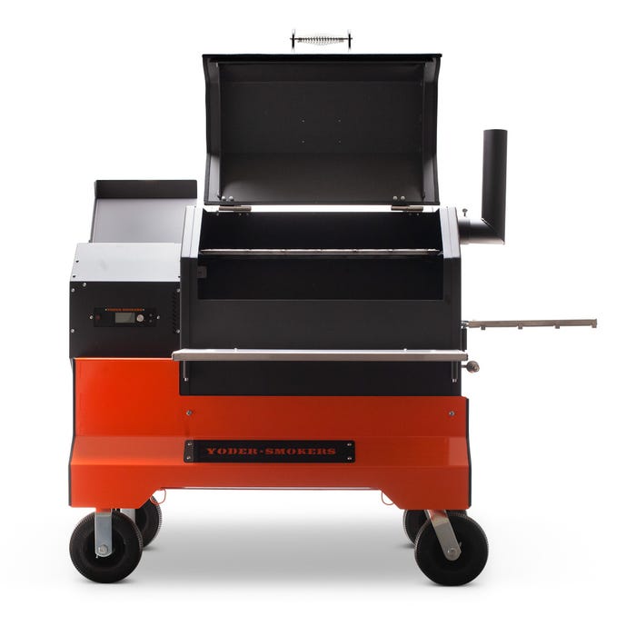 
                  
                    Yoder Smokers YS640s Pellet Grill with ACS on Comp Cart – Orange
                  
                